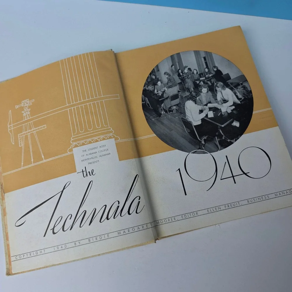 Vintage 1940s Yearbook Alabama All Women's College Technala Montevallo